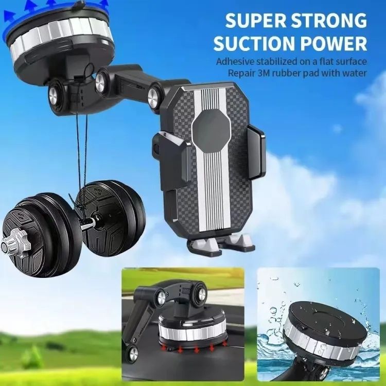 Universal 360 Degree Strong Suction Magnetic Car Phone Holder - Dashboard Windshield Mount